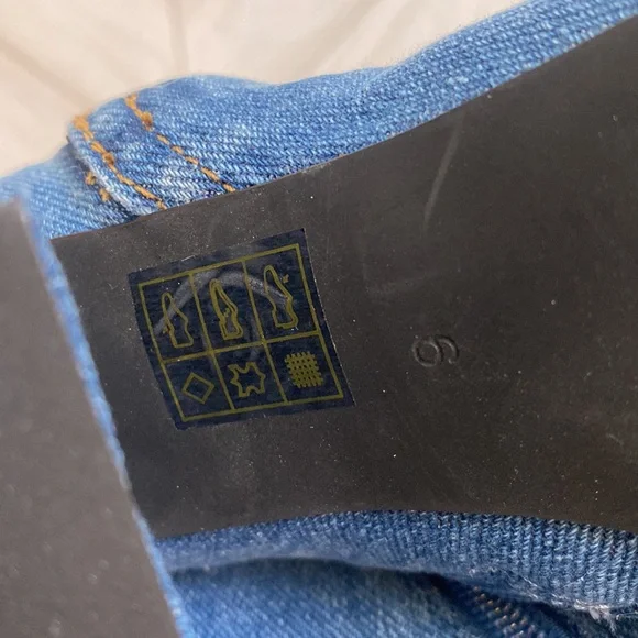 NEW Jeffrey Campbell Finite denim block heel booties 6 - Picture 13 of 14